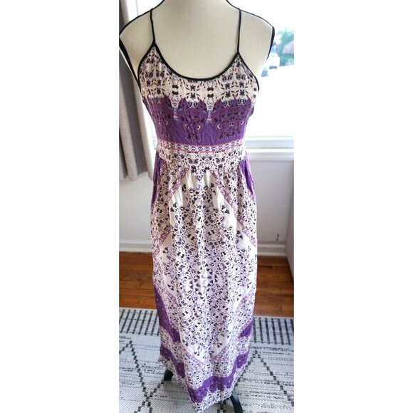 Dresses & Skirts - Purple Floral Print Maxi Dress - Size S